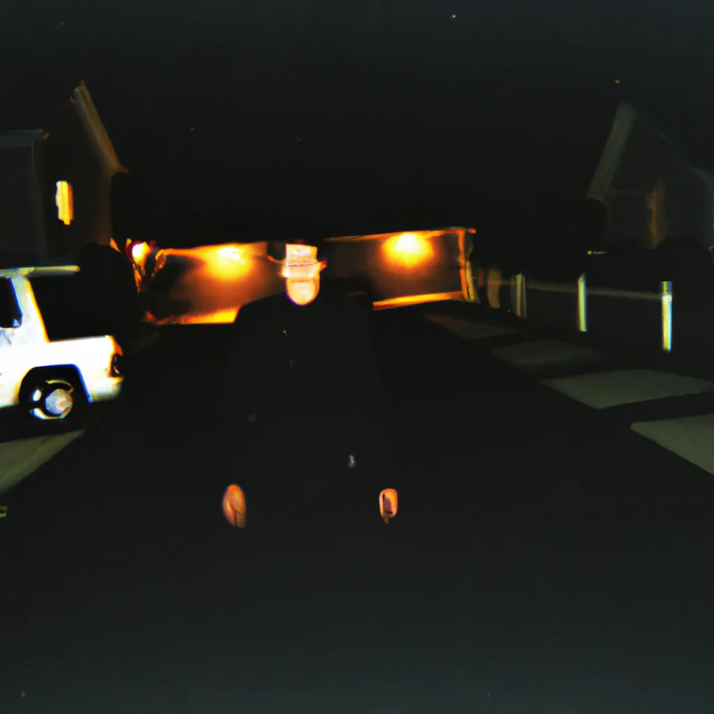 Prompt: A distorted 1993 disposable camera photograph of a vampire in a suburbs driveway at night 