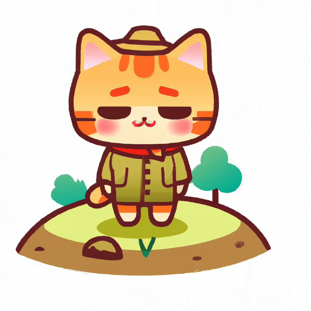 Prompt: an animal crossing villager which is an orange cat