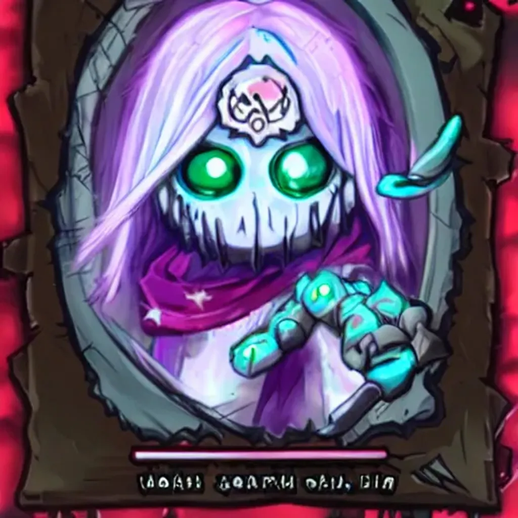 Prompt: a kawaii ghoul from hearthstone anime style hearthstone world of warcraft ghoul march of the lich king