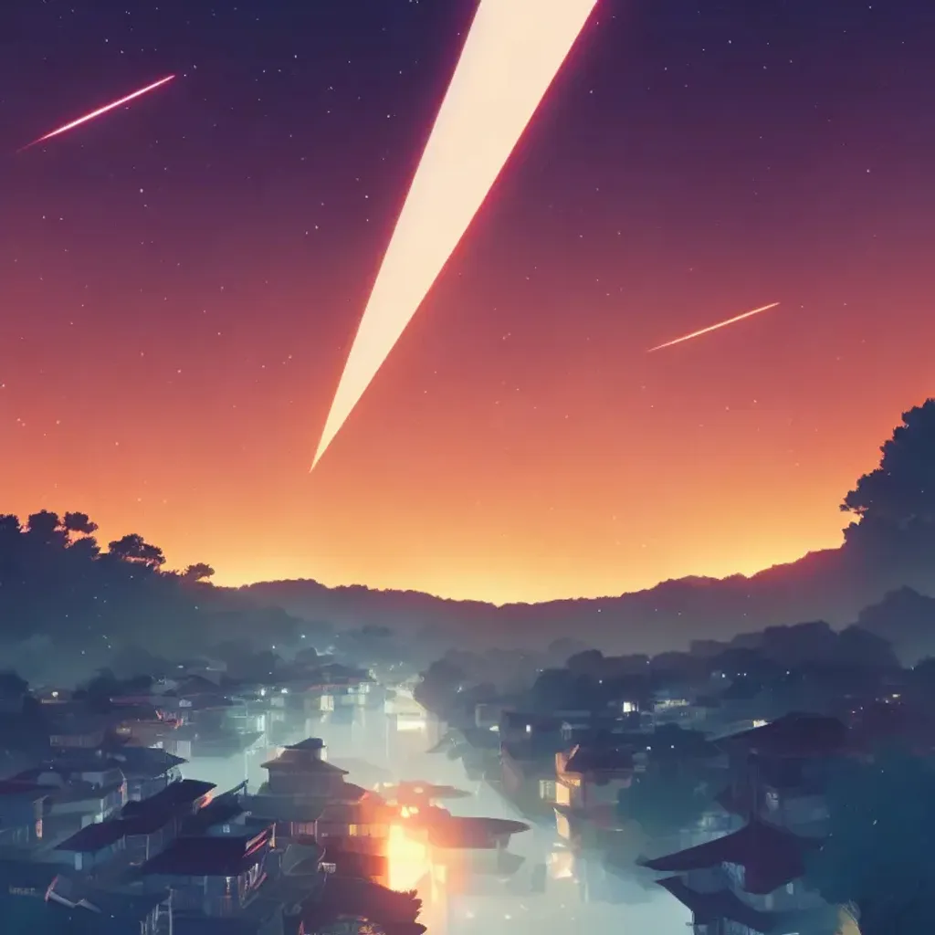 meteor falling onto earth Studio Ghibli, Anime Key Visual, by Makoto  Shinkai, Deep Color, Intricate, 8k resolution concept art, Natural Ligh -  AI Generated Artwork - NightCafe Creator, kimi no na wa