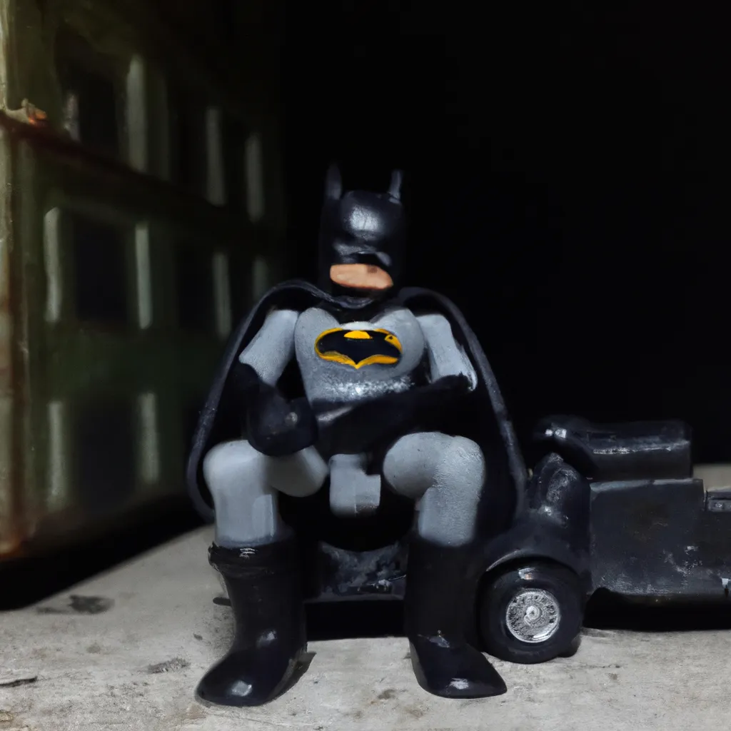 Prompt: a photo of Batman if he were really poor instead of rich.