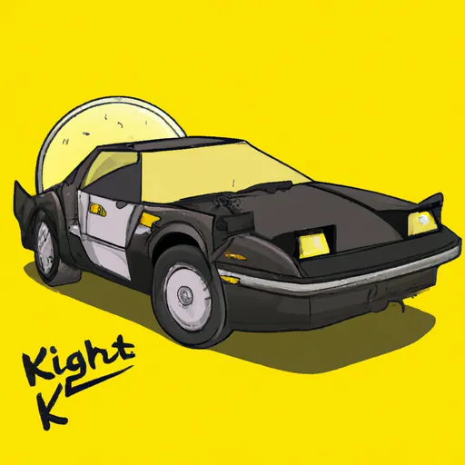 Prompt: Knight Rider Kitt car with a lemon design