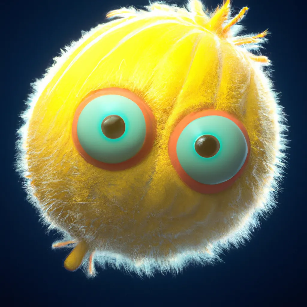 cutest extra fluffy 3d Lemon creature on earth with... | OpenArt