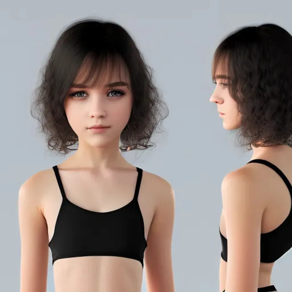 Prompt: full body highly detailed intricate stunning photorealistic symmetrical portrait of a pretty adorable young cute teenager girl looking into camera, by artgem and artstation and greg rutkowski, pure short hair, pale clean skin, bright eyes, eyeliner makeup, minimal clothing, black crop top, black mini skirt, black choker, wearing almost nothing, bare thigs, bare shoulders, octane render, cinematic lighting, 4k, 8k, rtx, rait racing, uhd, hyperrealistic, reflections, cgsociety, unreal engine, ambient occlusion, hd, centered, in frame