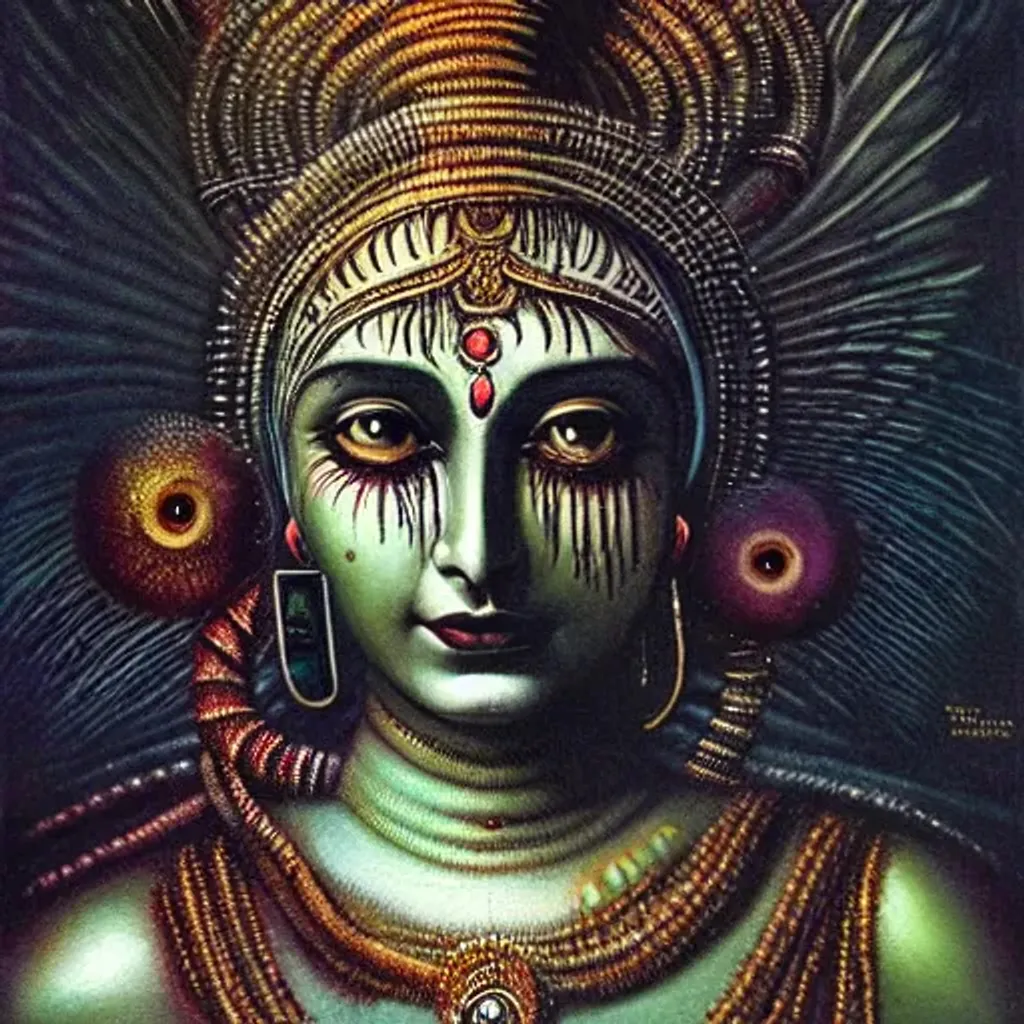 Tara the Godess Shiva is dancing. Drops of blood. Da... | OpenArt