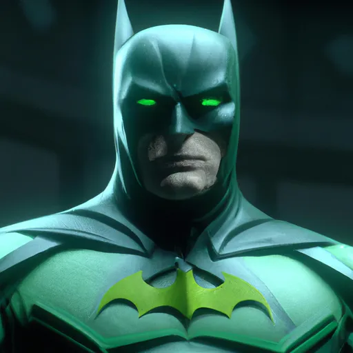 Prompt: Green Batman from The Batman, 4k, film still