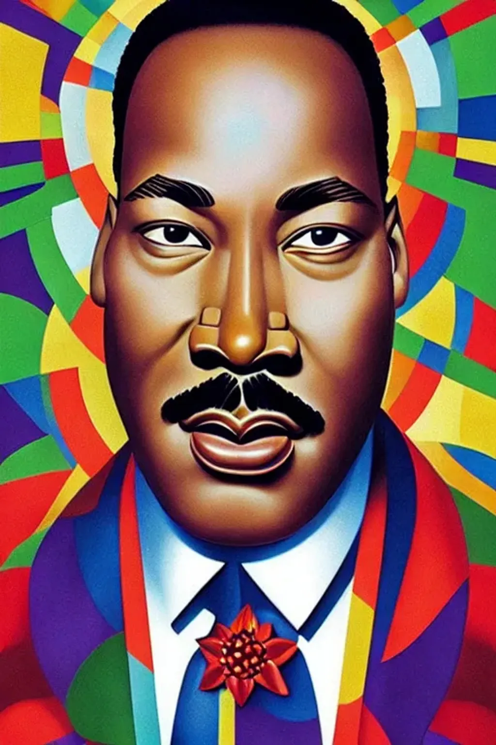 Martin Luther King caricature, perfect facial featur... OpenArt