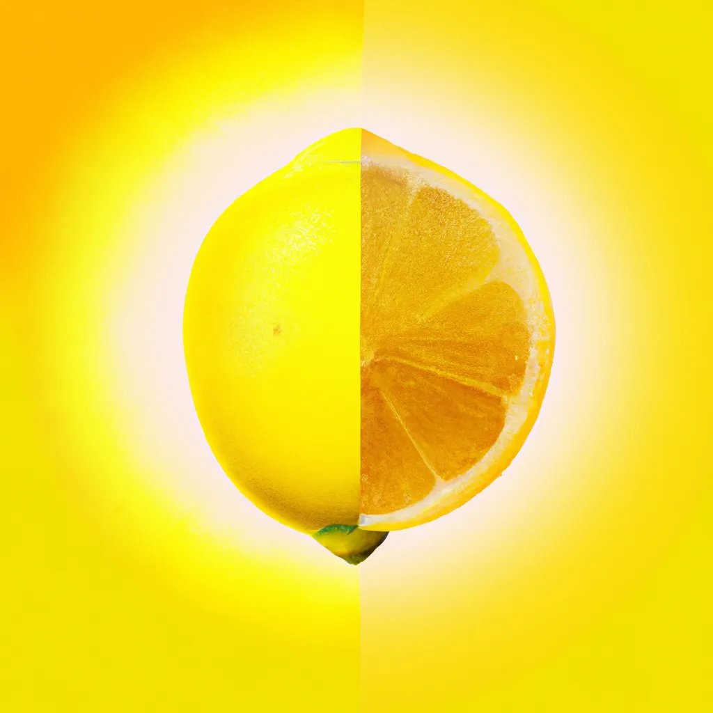 Prompt: The Sun Photo Realistic Ultra 3-D Very yellow Lemon.