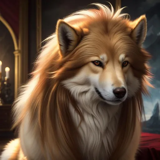 Prompt: 8k, 3D, UHD, masterpiece, oil painting, best quality, artstation, hyper realistic, photograph, perfect composition, zoomed out view of character, 8k eyes, Portrait of a (beautiful Ninetales), {canine quadruped}, glistening gold fur, thick luxurious fur, deep sinister (crimson eyes), ageless, lives a thousand years, epic anime portrait, vindictive, angry, growling, vengeful, wearing a beautiful (silky crimson collar), presenting magical jewel, billowing gold mane with fluffy golden crest, golden magic fur lighlights, studio lighting, animated, sharp focus, intricately detailed fur, graceful, regal, billowing chest, cinematic, possesses fire element, blizzard, snow mountain, magnificent, sharp detailed eyes, beautifully detailed face, highly detailed starry sky with pastel pink clouds, ambient golden light, plump, perfect proportions, vector art, nine beautiful tails with pale orange tips, insanely beautiful, highly detailed mouth, symmetric, sharp focus, golden ratio, complementary colors, perfect composition, professional, unreal engine, high octane render, highly detailed mouth, Yuino Chiri, Anne Stokes