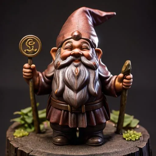 Prompt: gnome, god of wealth