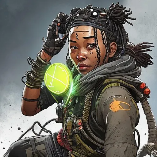 Prompt: realistic lifeline from apex legends 