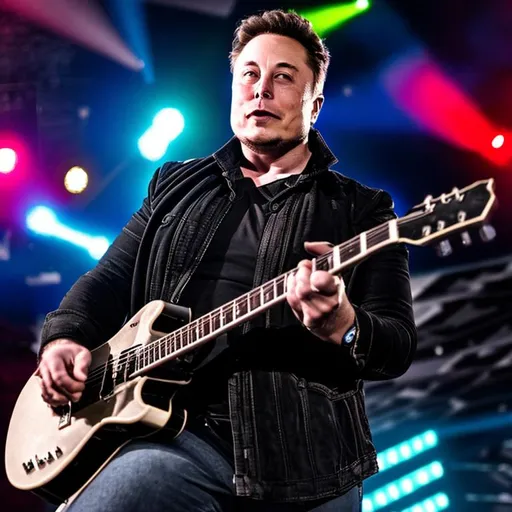 Prompt: Elon Musk as a rock star singing on a stage, highly detailed, realistic, hyper-realistic, realism, elon musk, 32k, photography, hdr, 1080p, cinematic Hyperrealistic, splash art, concept art, fictional characters, mid shot, intricately detailed, colour depth, dramatic, 2/3 face angle, side light, colourful background, beautifully shot, perfect composition, atmospheric, moody, straightforward face