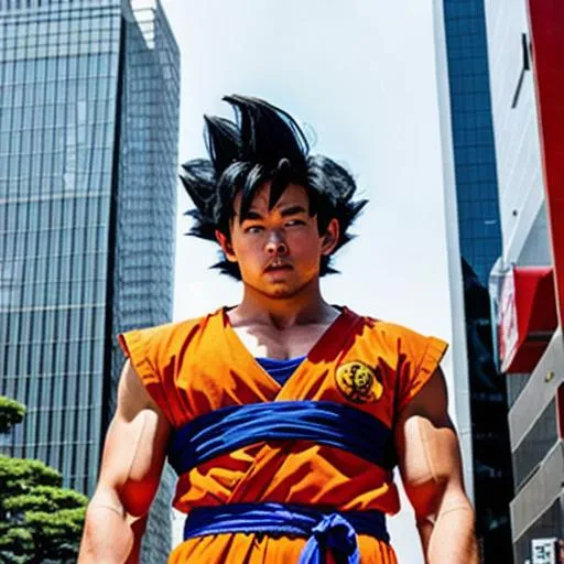 Prompt: Goku in tokyo