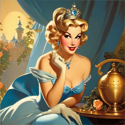 Portrait Of Gorgeous Princess Cinderella By Gil Elv 