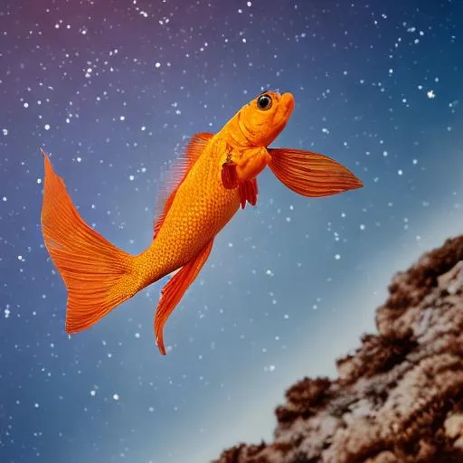 A goldfish in outer space | OpenArt