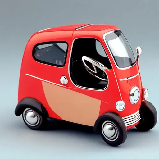 Prompt: Microcar as a money box