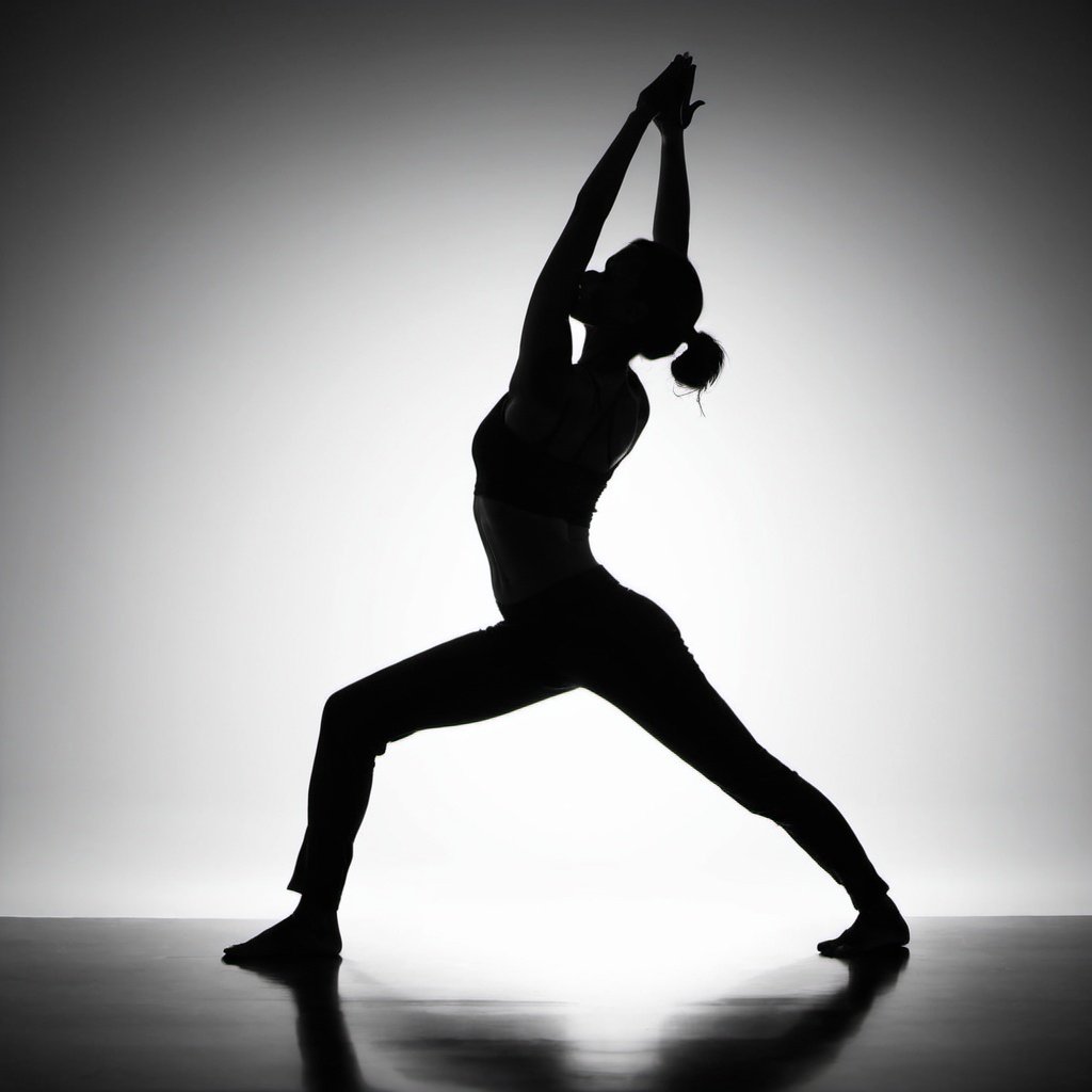 Premium Photo | Woman doing a yoga pose black and white photo