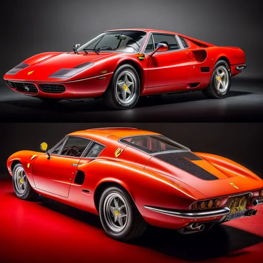 Prompt: epic promotional, professional, commercial poster of vintage ferrarri, ultra rich vibrant colors, intricate details, 8k resolution , cinematic look, 300mm camera lens, extremely color graded,{{hyperrealistic}}, trending on artstation, trending on ferrari website. 