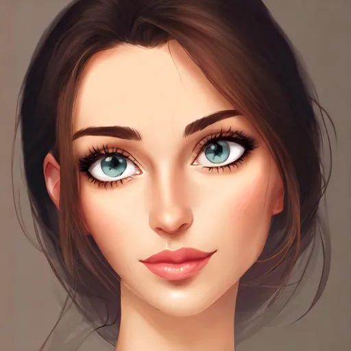 Prompt: Beautiful woman cartoon portrait 