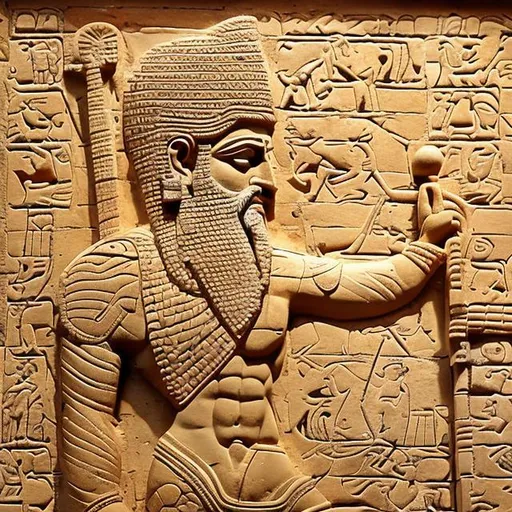 Prompt: Gilgamesh, known as Gilgameš in Akkadian and originally Bilgames in Sumerian, held the status of a heroic figure within the realm of ancient Mesopotamian mythology. He served as the central character in the Epic of Gilgamesh, an epic poem that was composed in Akkadian during the latter part of the 2nd millennium BC.                                                                                              