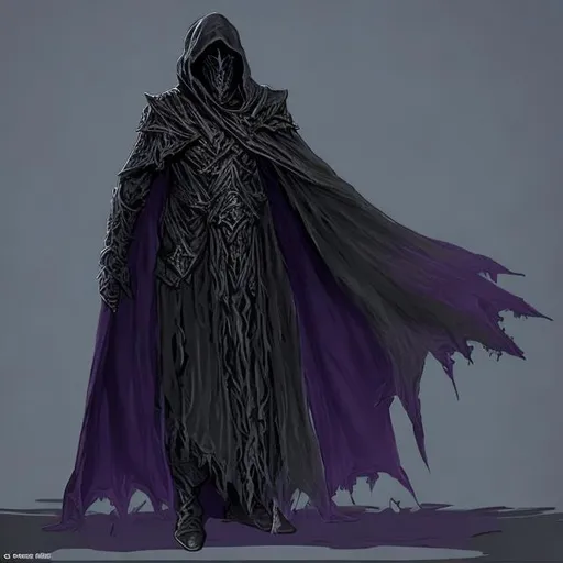 Prompt: mysterious shadow death overlord cloak for sneaking, high detail, dnd magical item concept