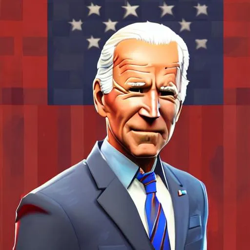 Prompt: Joe Biden as a Fortnite Skin. Concept Art. 8k Resolution Fortnite battle pass adision