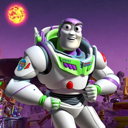 Prompt: Buzz lightyear in tachical gear
