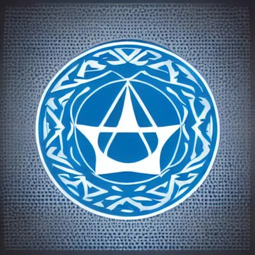 Prompt: vector magical ether rune, blue, symmetrical, minimal, (((white background))), HD,