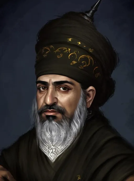 Prompt: Draw me Turkish Shah Ismail, who lived on the throne in the 16th century.
