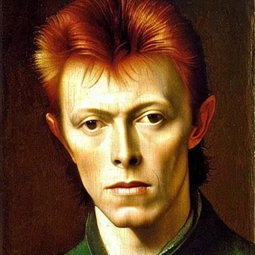 renaissance portrait of a man looks like David Bowie... | OpenArt