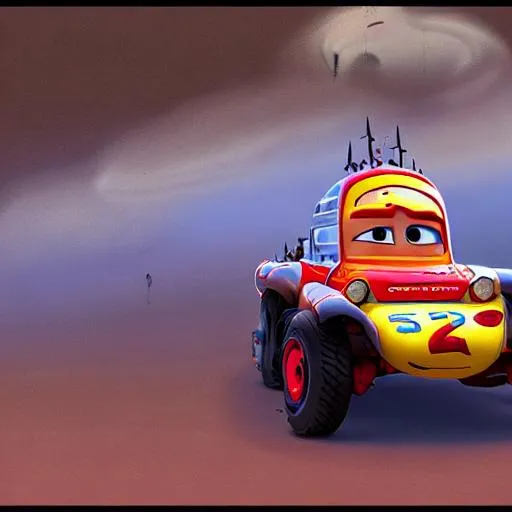 Prompt: Indian Lightning McQueen