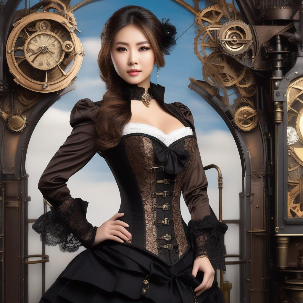 Victorian era, beautiful woman, corset, vampire