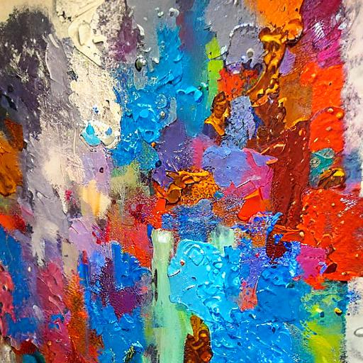 Abstract Art, sculptural, impasto, thick paint