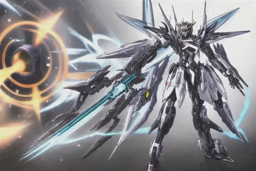 highly detailed clear anime mechs