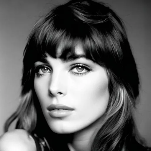 Prompt: Young Jane Birkin as Madonna