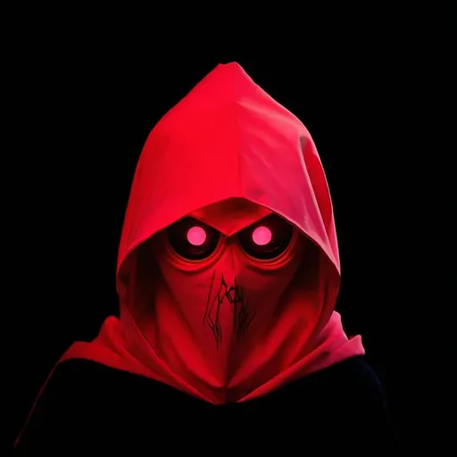 Prompt: spooky mysterious hooded with highly detailed glowing white eyes 