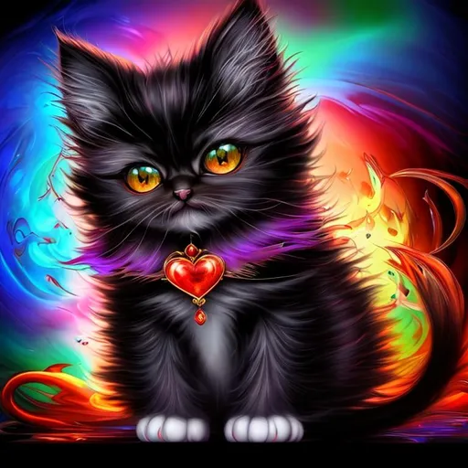 Prompt: surreal puffy liquid red gold silver jade (Beautiful {Furry!!! Persian}kitten plasma, Beautiful big {heart-shaped}reflective eyes, long flowing hair), hyper realistic, expansive psychedelic background, hyper realistic, 64K --s99500