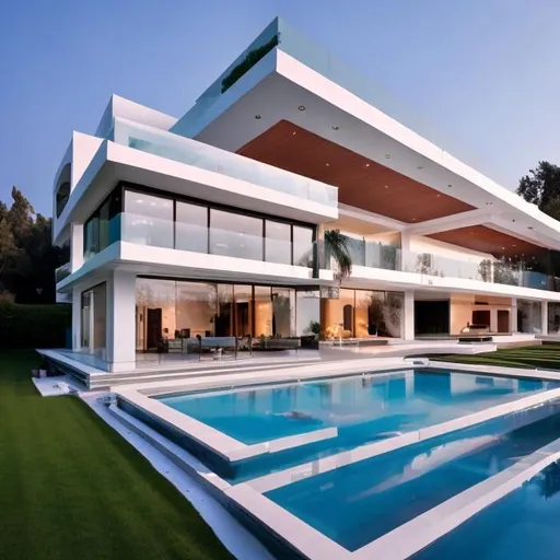 Prompt: modern mansion, pretty, aesthetic