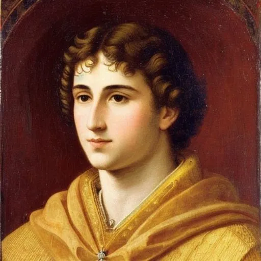 Prompt: portrait of a 10th-century Italian light-haired prince