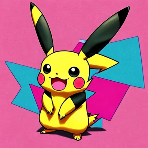 Prompt: pink pikachu
