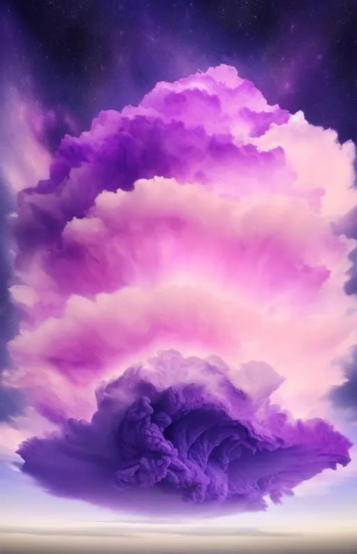 Prompt: A purple cloud in the sky