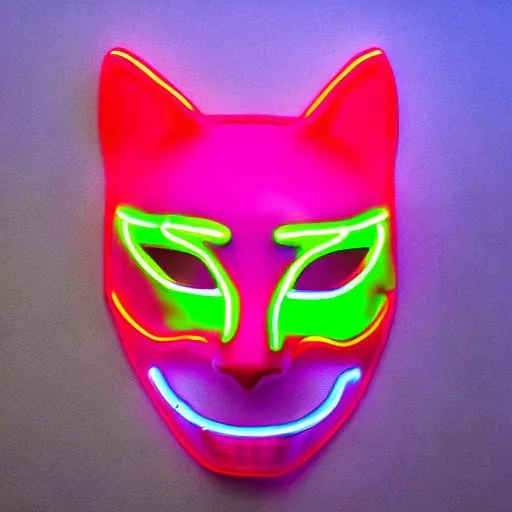 Prompt: NEON CAT Mask
