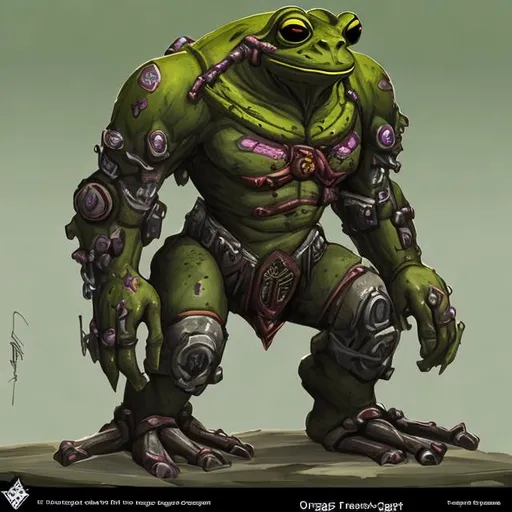Prompt: fast frog orc mech