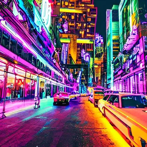 Prompt: Futuristic neon city



