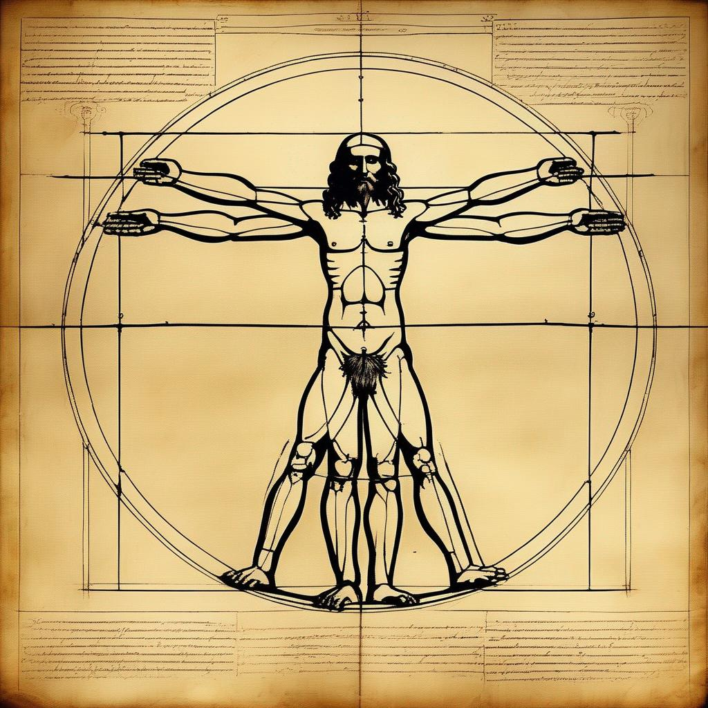 vitruvian man woman leonardo da vinci