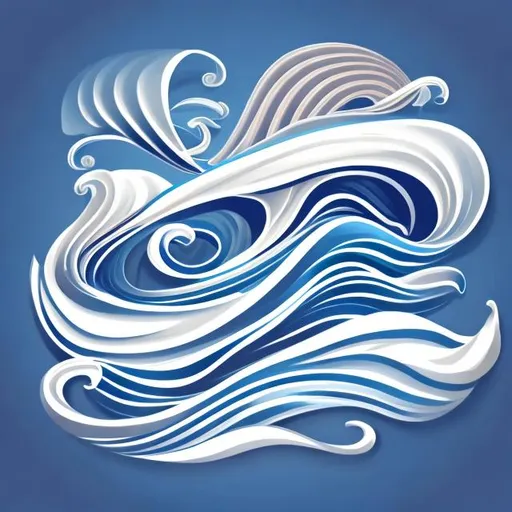 Prompt: elegant waves vector logo transparent and high size
