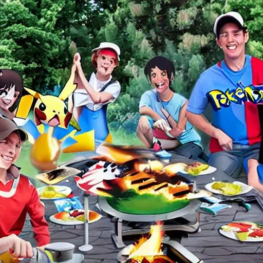 Prompt: pokemon barbecue