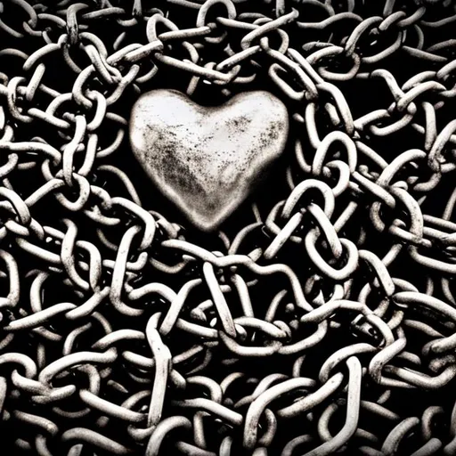 Prompt: heart in chains