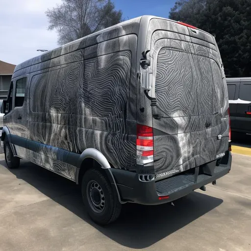 Black And Grey Topographic Map Art Vehicle Wrap For 0843