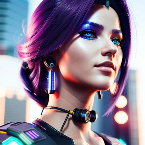 Photorealistic cyberpunk female Anastasiya | OpenArt